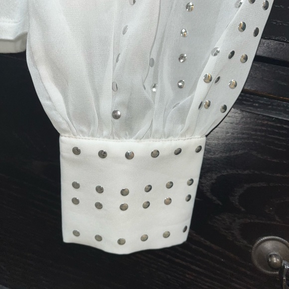 GENERATION LOVE Talia Studded long sleeve blouse size medium - Picture 2 of 8